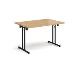 Rect folding leg table straight feet