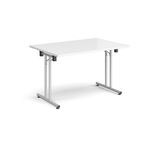 Rect folding leg table straight feet