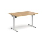 Rect folding leg table straight feet