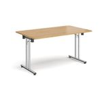 Rect folding leg table straight feet