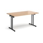 Rect folding leg table straight feet