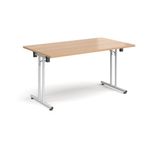 Rect folding leg table straight feet