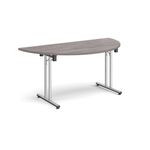 Semi cir folding leg table straight feet