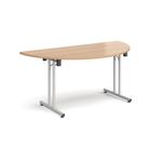 Semi cir folding leg table straight feet