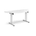 Semi cir folding leg table straight feet