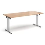 Rect folding leg table straight feet