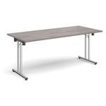 Rect folding leg table straight feet