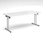 Rect folding leg table straight feet