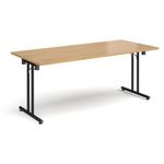 Rect folding leg table straight feet