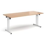 Rect folding leg table straight feet