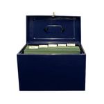 Cathedral Metal File Box Blue Fcap Hobl