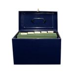 Cathedral Metal File Box Blue Fcap Hobl