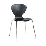 Sienna Black Plastic Chair 4 Pcs