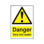 Danger Very Hot Water 75X50Mm S/A