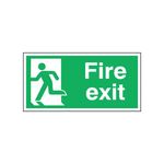 Fire Exit Left 150x300mm S/A E96A/S