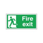 Fire Exit Left 150x300mm S/A E96A/S