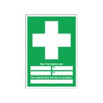 First Aid 60X45Cm Pvc Sign