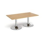 Trumpet base rectangular boardroom table