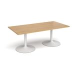 Trumpet base rectangular boardroom table