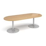 Trumpet base radial end boardroom table