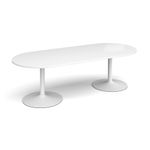 Trumpet base radial end boardroom table