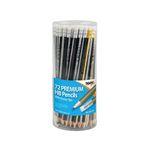 Hb Eraser Tip Pencils Pot Ast Pk72