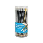 Hb Eraser Tip Pencils Pot Ast Pk72