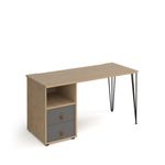 Tikal hairpin 600mm desk & ped/drwr