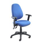 Vantage 2 Lever  High Back Chair In Blue Ajustale Arms