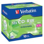 Verbatim Cd-Rw 700Mb 8-12X Hi Speed Pk10