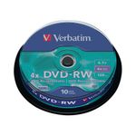 Verbatim Dvd-Rw 4X Pk10 Spindle 43552