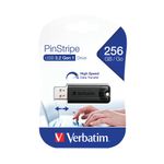 Verbatim Pinstripe 256Gb Usb Drive 49320