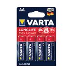 Varta Llife Max Pwr AA Battery Pk4