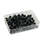 Map Pins Black Pack Of 100 26891