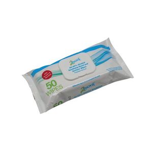 2Work Alcohol Hand Wipes Pk50