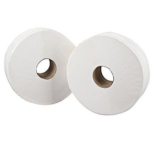 2Work 2Ply White Jumbo 410Mx92Mm Pk6