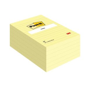 Post-It Lrg Frmt Ntes Yw 152x101 Pk6