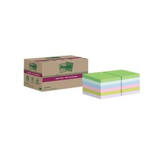 Post-it S/S Recy 47.6x47.6 Ast Pk12