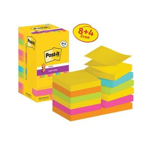 Post-it S/S Z-N 76x76 90S Crnvl Pk12