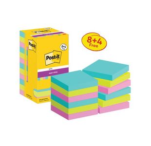 Post-it S/Stik 76x76 90S Cosmic Pk12