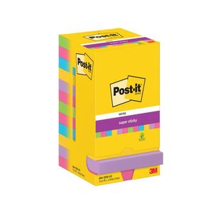 Post-it S/Sticky 76x76 90S Asst Pk12