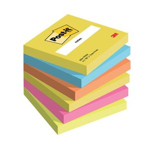 Post-It Col 76x76mm 100Sh Ast Pk6