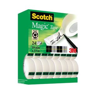 Scotch Magic Tape 19mm x 33m Pk 24