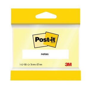 Post-It Yellow Notes 76x127mm Pk12