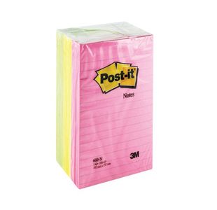 Post-It Lrg Fmt Ntes Asd 152x101 Pk6