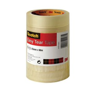 Scotch Easy Tear Clr Tape 25mmx66m