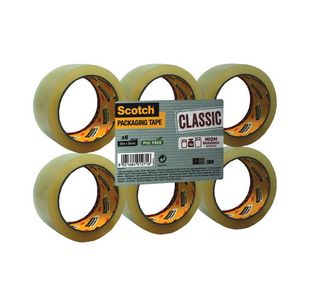 Scotch Packaging Tape 50mmx66m Pk6