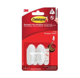 3M Command Small Oval Hooks With Strips