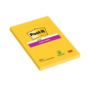 Post-It Spr Stcky Nte 102x152 Yw Pk6