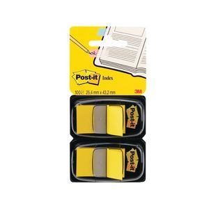 Postit Index Flag Dispenser Ylw Pk2